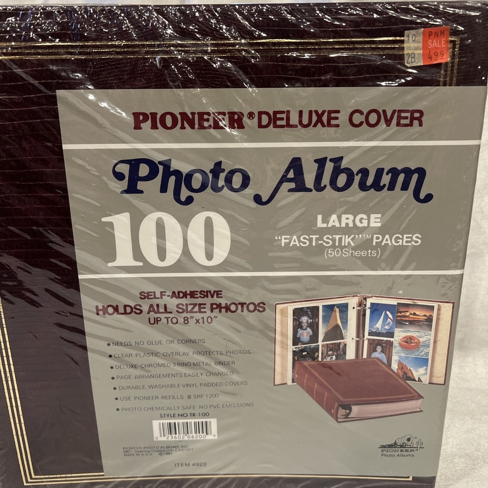Vintage Pioneer Deluxe Cover 100 Photo Album Large Fast-stick  50‎ Sheets NEW